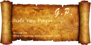 Gyöngy Panna névjegykártya